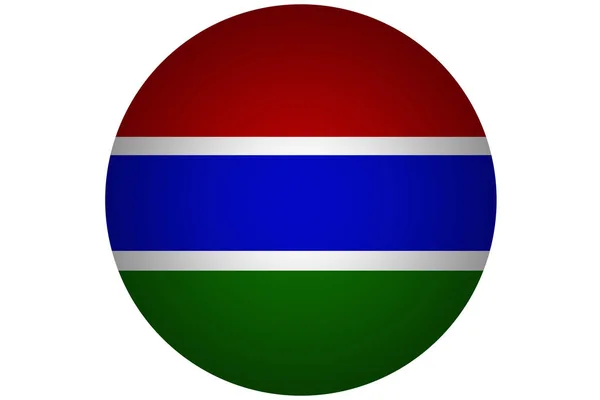 Gambia nationale vlag illustratie symbool — Stockfoto