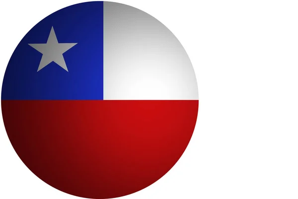 Bandera de Chile, Bandera de Chile símbolo de la ilustración . — Foto de Stock