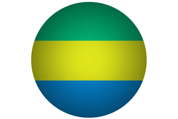 Vlajka Gabonu, Gabon státní vlajka ilustrace symbolu. — Stock fotografie