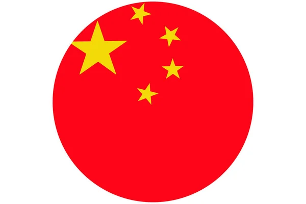 Kínai zászló, 3D-s Kína nemzeti zászló illusztráció-szimbólum. — Stock Fotó