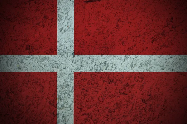 Danemark drapeau, Danemark drapeau national illustration symbole . — Photo
