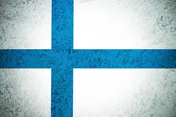 Bandeira da Finlândia, bandeira nacional da Finlândia símbolo de ilustração . — Fotografia de Stock