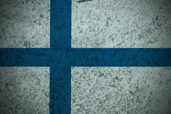 Финляндский флаг, символ иллюстрации национального флага Финляндии . — стоковое фото