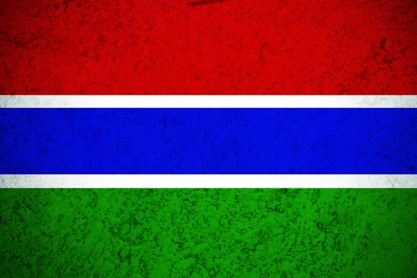 Bandera de Gambia, símbolo de ilustración de bandera nacional de Gambia. —  Fotos de Stock