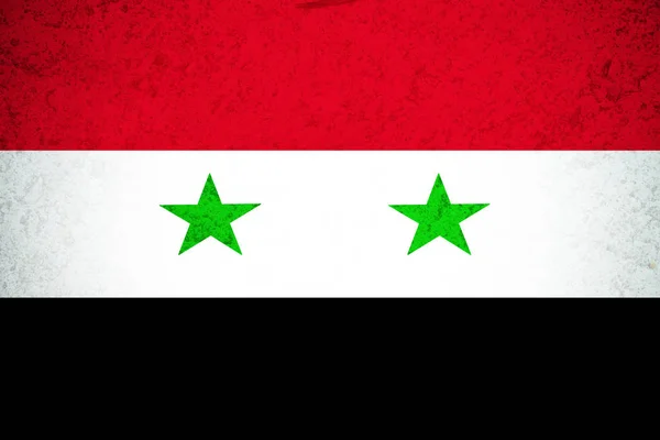 Syrien flag, 3D Syrien nationalt flag illustration symbol - Stock-foto