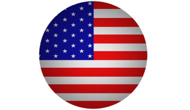 Amerikan bayrağı, ABD ulusal bayrak illüstrasyon simge. 