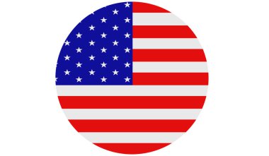 Amerikan bayrağı, ABD ulusal bayrak illüstrasyon simge. 