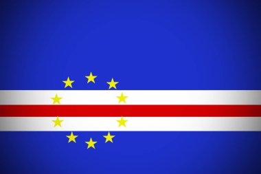 Cape verde bayrak, 3d Cape verde ulusal bayrak illüstrasyon simge