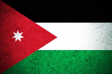 Jordan bayrak, 3d Jordan ulusal bayrak illüstrasyon simge.