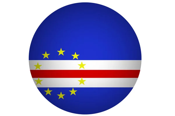 Bandeira verde de Cabo, símbolo de ilustração da bandeira nacional de Cabo Verde 3D — Fotografia de Stock