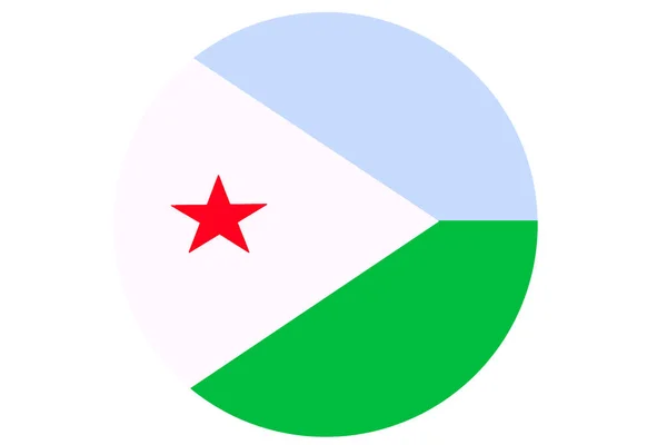 Dzsibuti zászló, 3D-s Dzsibuti zászlaja illusztráció szimbólum. — Stock Fotó