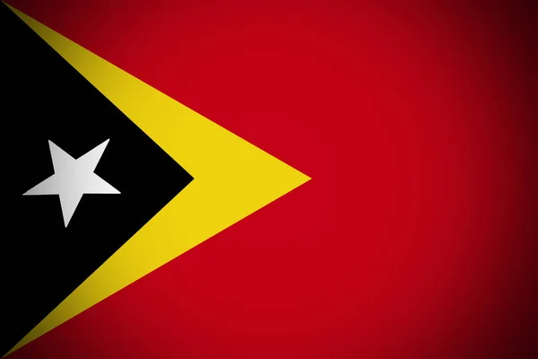 Östtimors flagga, 3d Östtimor flagga illustration symbol. — Stockfoto