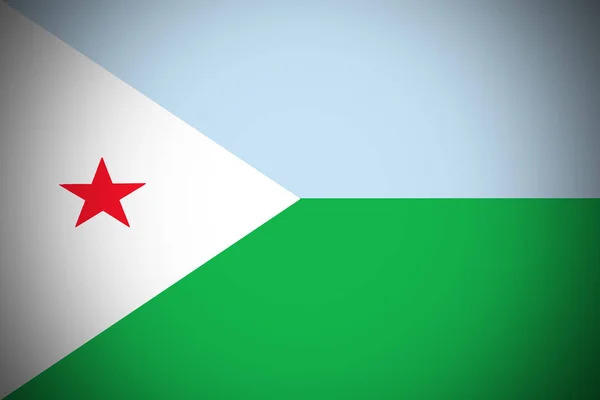 Drapeau Djibouti, Djibouti 3D drapeau national illustration symbole . — Photo