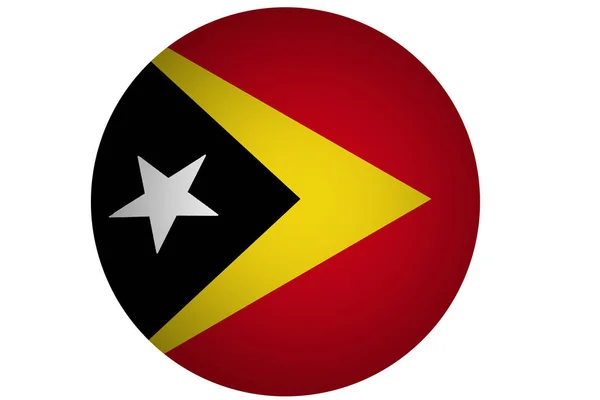 Bandeira de Timor Leste, símbolo de ilustração da bandeira nacional de Timor Leste 3D . — Fotografia de Stock