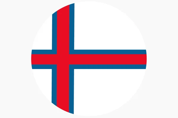 Faroe Adaları islnads bayrak, 3d Faroe islnads ulusal bayrak illüstrasyon simge.