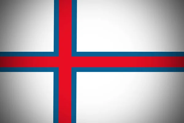 Färöer islnads flagge, 3d färöer islnads nationale flagge illustration symbol. — Stockfoto