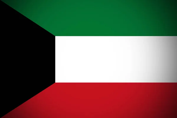 Kuwait bandiera, 3D Kuwait bandiera nazionale simbolo illustrazione — Foto Stock