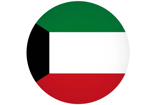 쿠웨이트 국기, 3d 쿠웨이트 국기 그림 기호 — 스톡 사진