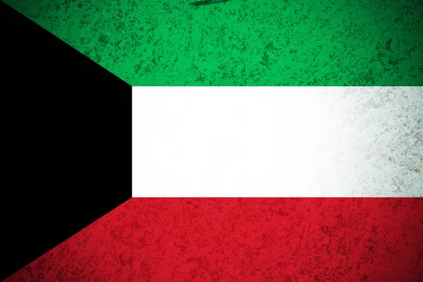 Kuvajt vlajka, 3d obrázek symbolu Kuvajt státní vlajka. — Stock fotografie