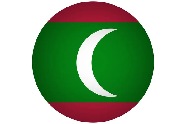 Maldív-szigetek lobogó, zászló eredeti és egyszerű 3d Maldív-szigetek — Stock Fotó