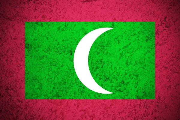 Прапор оригінальний і простий 3d Мальдіви Мальдіви прапор, — стокове фото