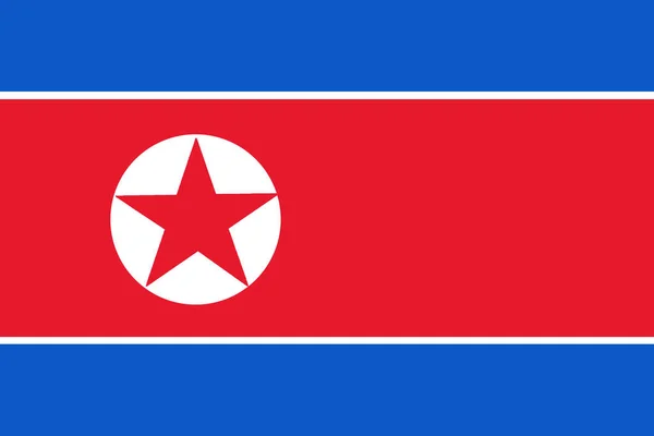 Flaga Korei Północnej, Korei Północnej 3d flaga ilustracja symbol. — Zdjęcie stockowe