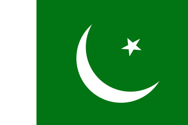 Bandera de Pakistán, símbolo de ilustración de bandera nacional de Pakistán 3D . —  Fotos de Stock