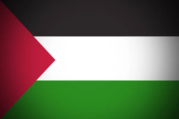 Bandiera Palestina, 3D Bandiera nazionale Palestina simbolo illustrazione . — Foto Stock