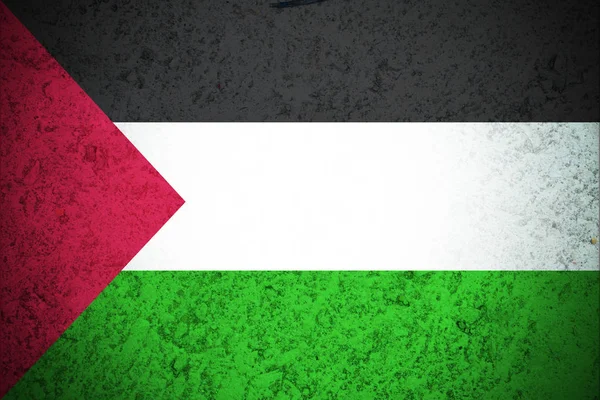 Bandeira da Palestina, símbolo de ilustração da bandeira nacional da Palestina 3D . — Fotografia de Stock
