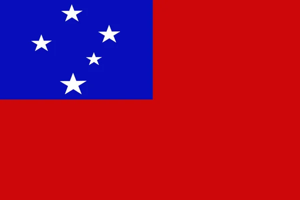 Samoa bayrak, Bağımsız Samoa Devleti 3d bayrak illüstrasyon simge.