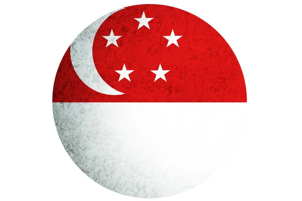 Bandeira de Singapura, símbolo de ilustração da bandeira nacional de Singapura 3D . — Fotografia de Stock