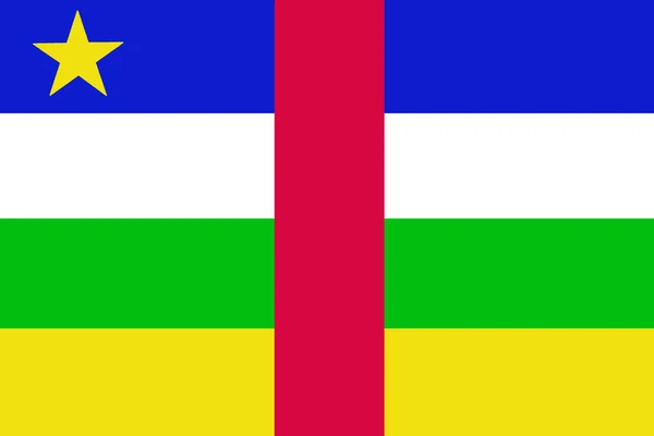 Bandera de la República Centroafricana, símbolo de ilustración de bandera de África Central 3D . —  Fotos de Stock