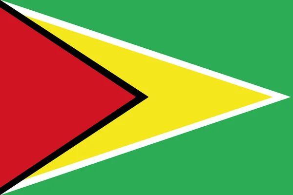 Guayana vlajka, kooperativní republika Guyana státní vlajka ilustrace symbolu. — Stock fotografie