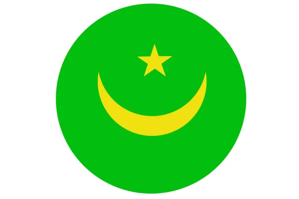 모리타니의 국기, 3d 모리타니 국기 그림 기호. — 스톡 사진