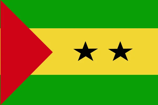 Drapeau Sao Tomé-et-Principe, symbole d'illustration du drapeau national 3D Sao Tomé-et-Principe . — Photo