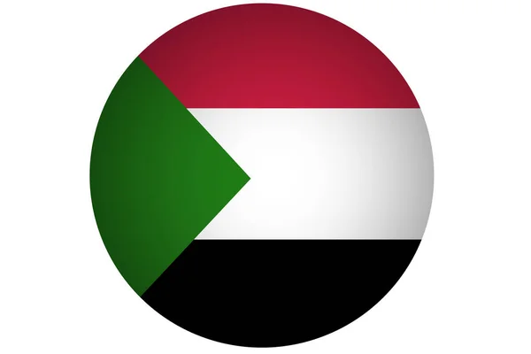 Bandiera Sudan, 3D Bandiera nazionale Sudan simbolo illustrazione . — Foto Stock