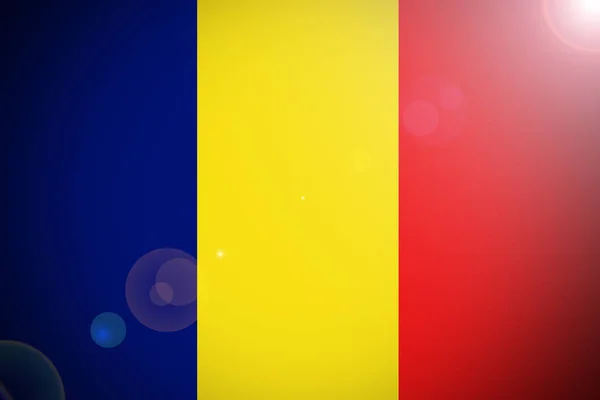 Chad national flag 3D illustration symbol. — Stock Photo, Image