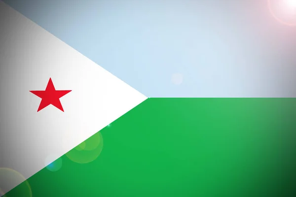 Djibouti drapeau national Illustration 3D symbole . — Photo