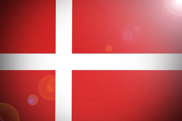 Dánsko Státní vlajka 3d ilustrace symbol. — Stock fotografie