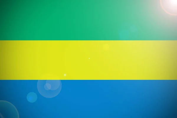 Gabon ulusal bayrak 3d çizim simgesi. — Stok fotoğraf