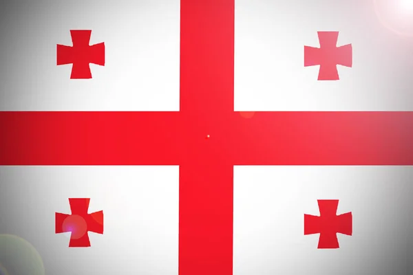Georgia Flaga narodowa 3d ilustracja symbol. — Zdjęcie stockowe