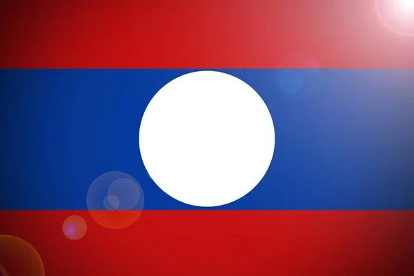 Bandeira nacional do Laos Símbolo de ilustração 3D — Fotografia de Stock