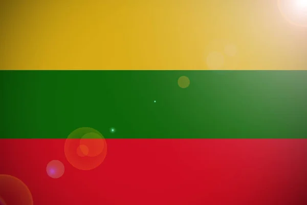 Символ трехмерной иллюстрации национального флага Литвы — стоковое фото