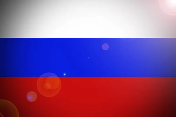 Rusya ulusal bayrak 3d çizim sembolü. Rusya bayrağı — Stok fotoğraf