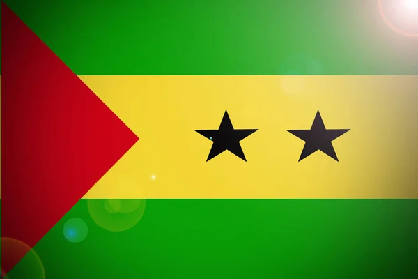 Sao Tome och Principe 3d illustration flaggsymbol — Stockfoto