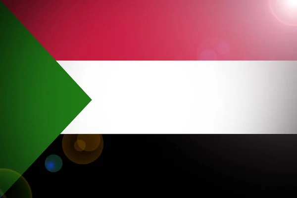 Súdán státní vlajka 3d ilustrace symbol — Stock fotografie