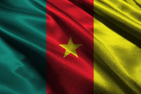 Kamerun Nationalflagge 3d Abbildung Symbol — Stockfoto