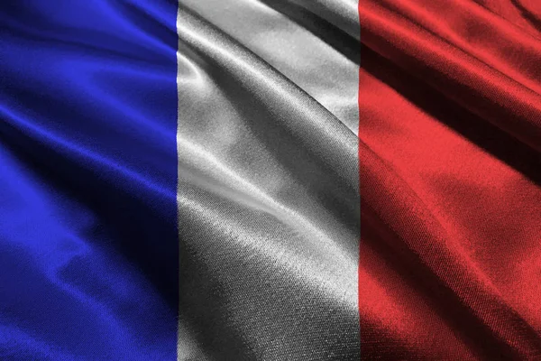 Fransa bayrağı, 3d Fransa ulusal bayrak 3d çizim simgesi. — Stok fotoğraf