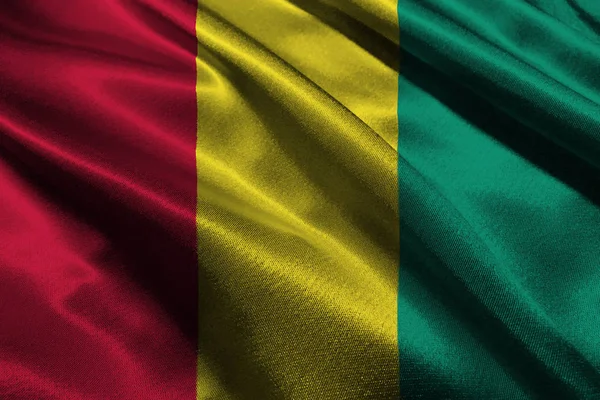 几内亚国旗、 几内亚国旗 3d 图符号. — 图库照片