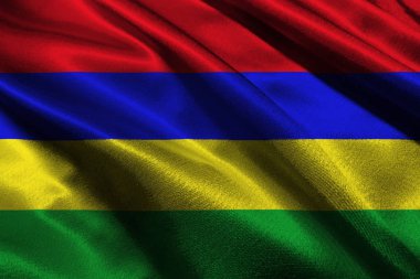 Mauritius ulusal bayrak 3d çizim simgesi.